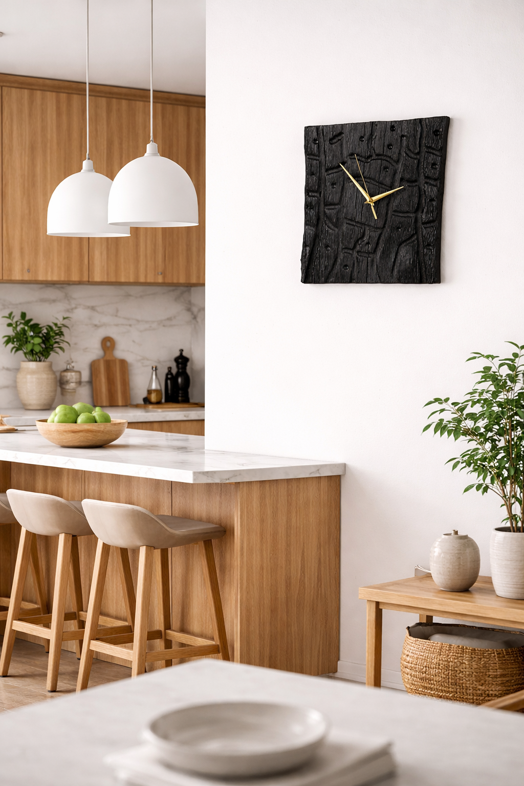 Charred Oak Clock — view 6