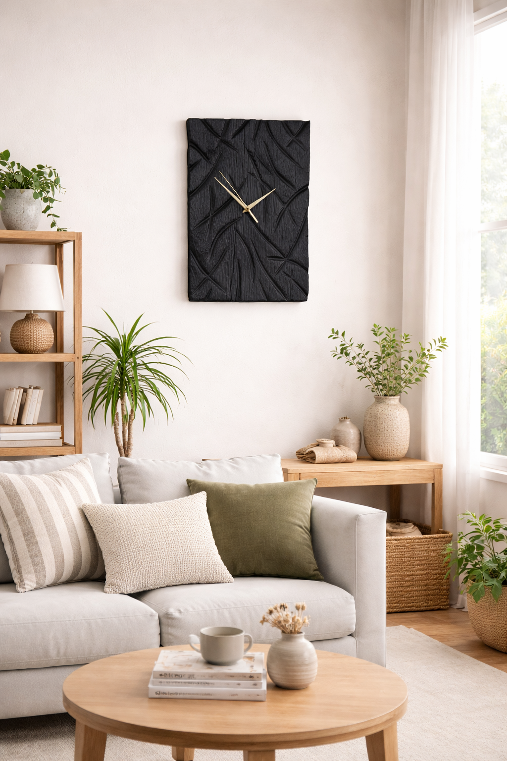 Charred Oak Clock — view 7